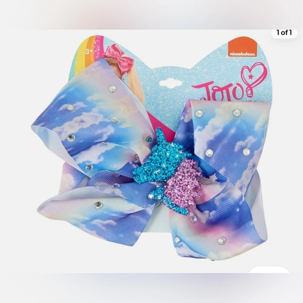 JoJo Siwa Clouds Print Unicorn Large Hair Bow Girls Hair
